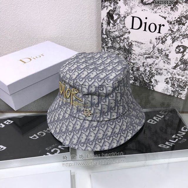 Dior新品女士帽子 迪奧老花漁夫帽遮陽帽  mm1446